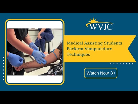 Medical Assisting Students Perform Venipuncture Techniques